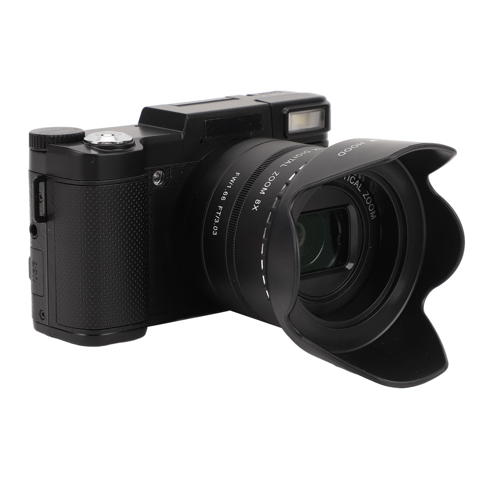 Fotocamera Digitale 4K per Fotografia, Fotocamera per Vlogging con Messa a Fuoco Automatica UHD da 48 MP con Schermo Ribaltabile a 180° da 3,0, Zoom Ottico 5X e Zoom Digitale