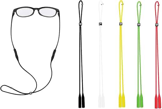 Cinturini Per Occhiali In Silicone - 5 Pezzi Multicolore | Regolabili | Per Sport E Attività All'aperto - Foto 2