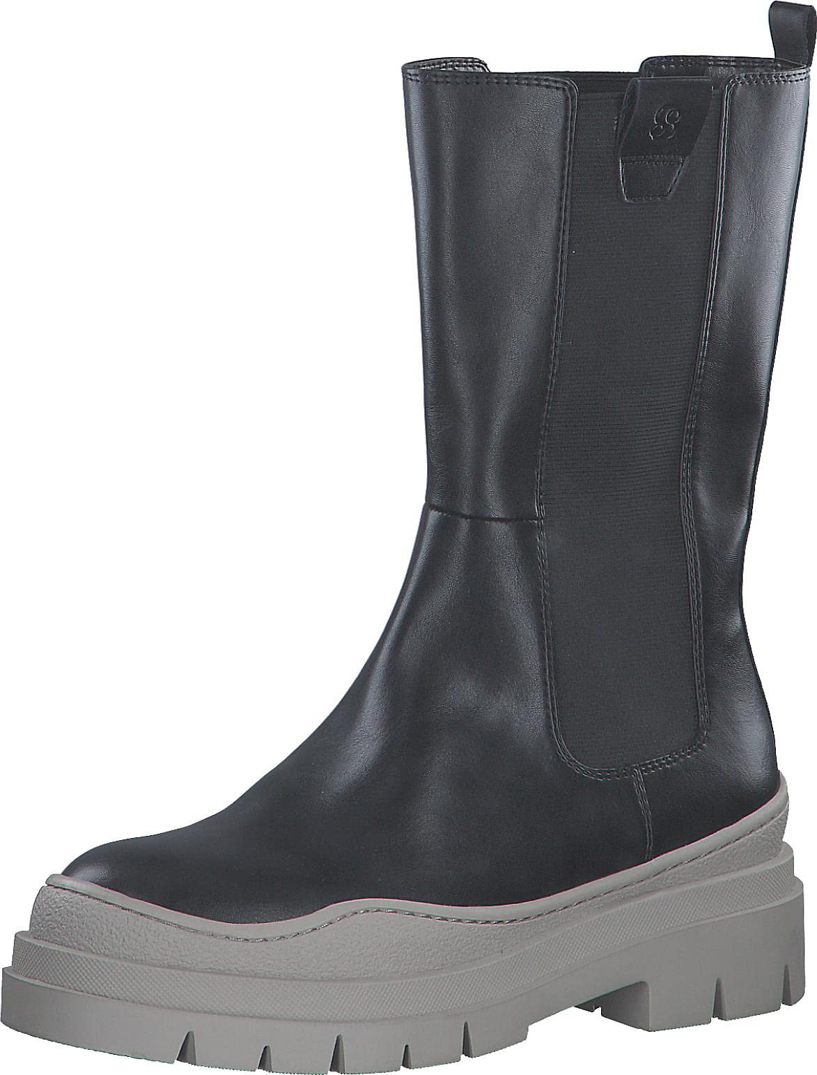 s.Oliver Women's 5-5-25432-29 Chelsea Boots, Black/LT.Grey, 38 EU