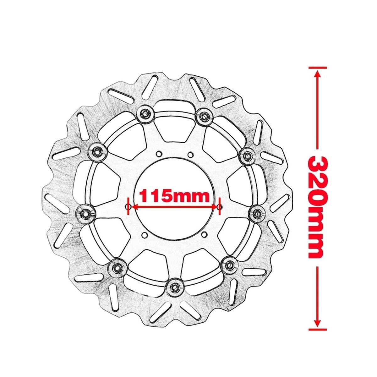 Dischi Freno Moto Moto Per 320 Millimetri Disco Rotore Anteriore Freno Flottante Per CRF450RX 250RX CRF450X CRF250X CRF450R CRF250R 2004-2023