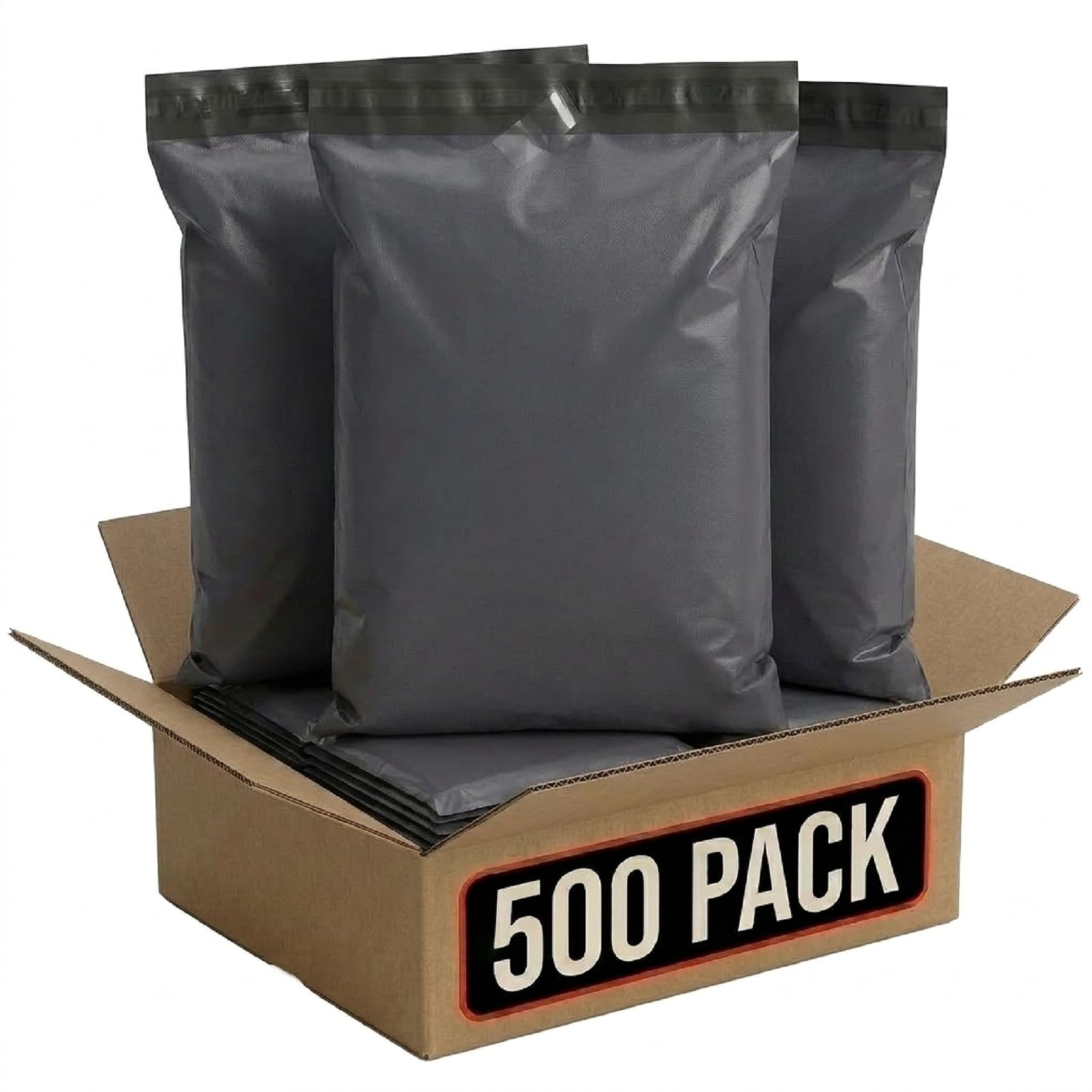 Switory Parcel Bags Mailing 14X19 Inch Postal Bags Self Seal,Waterproof, Shipping Mailers Mailing Bag for Clothes Envelopes Postage Bag for Packaging, 500Pcs (Grey)