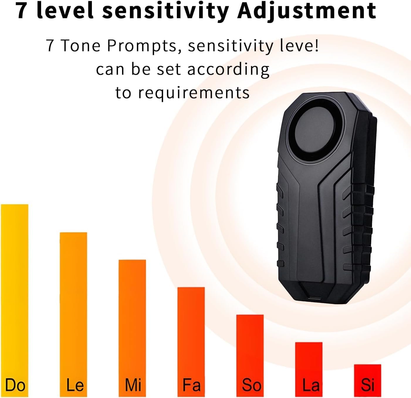 113dB Bike Alarm with Wireless Vibration Motion Sensor, Waterproof Motorcycle Alarm with Remote