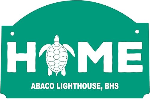 R & R Imports - Cartel de madera con cadena de faro de Abaco The Bahamas