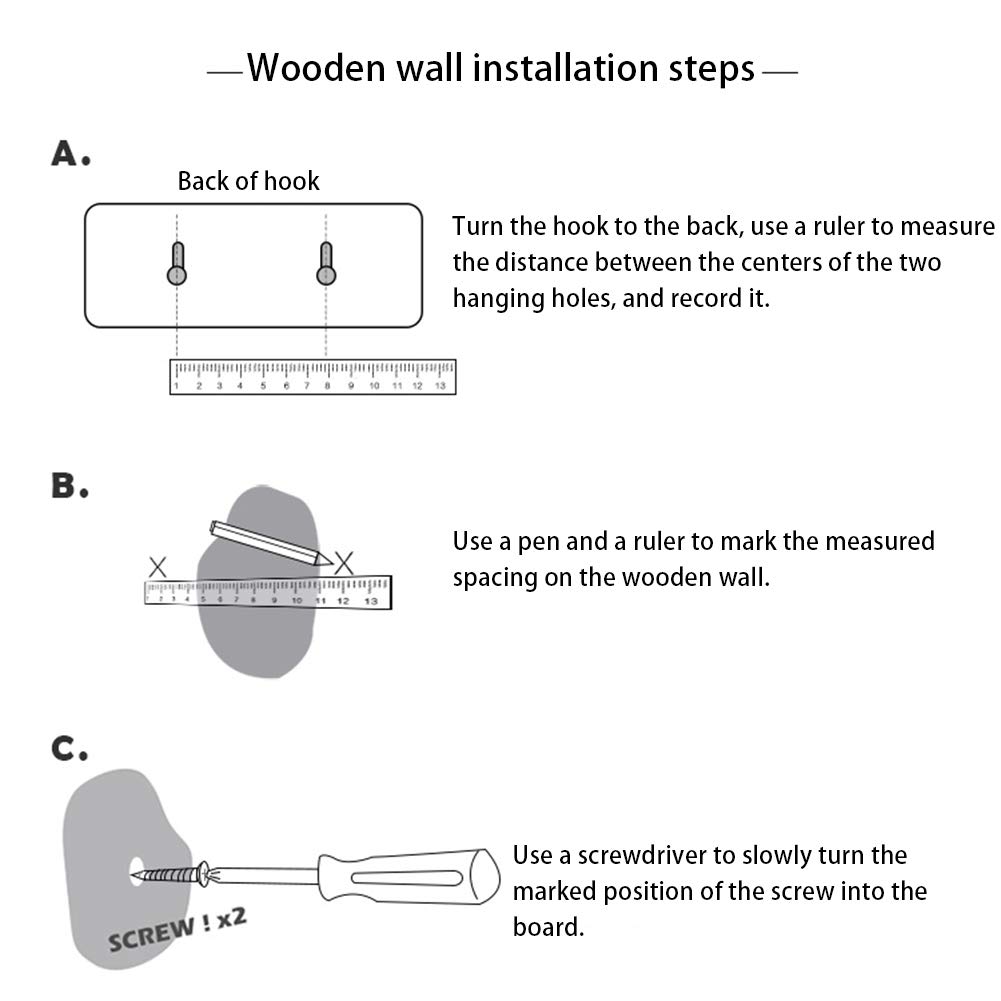 AIZYR Creatividad Habitación Infantil Perchero De Madera De Pared con 4 Percheros Perchero Sin Perforaciones para Puerta, Pasillo, Sala De Estar