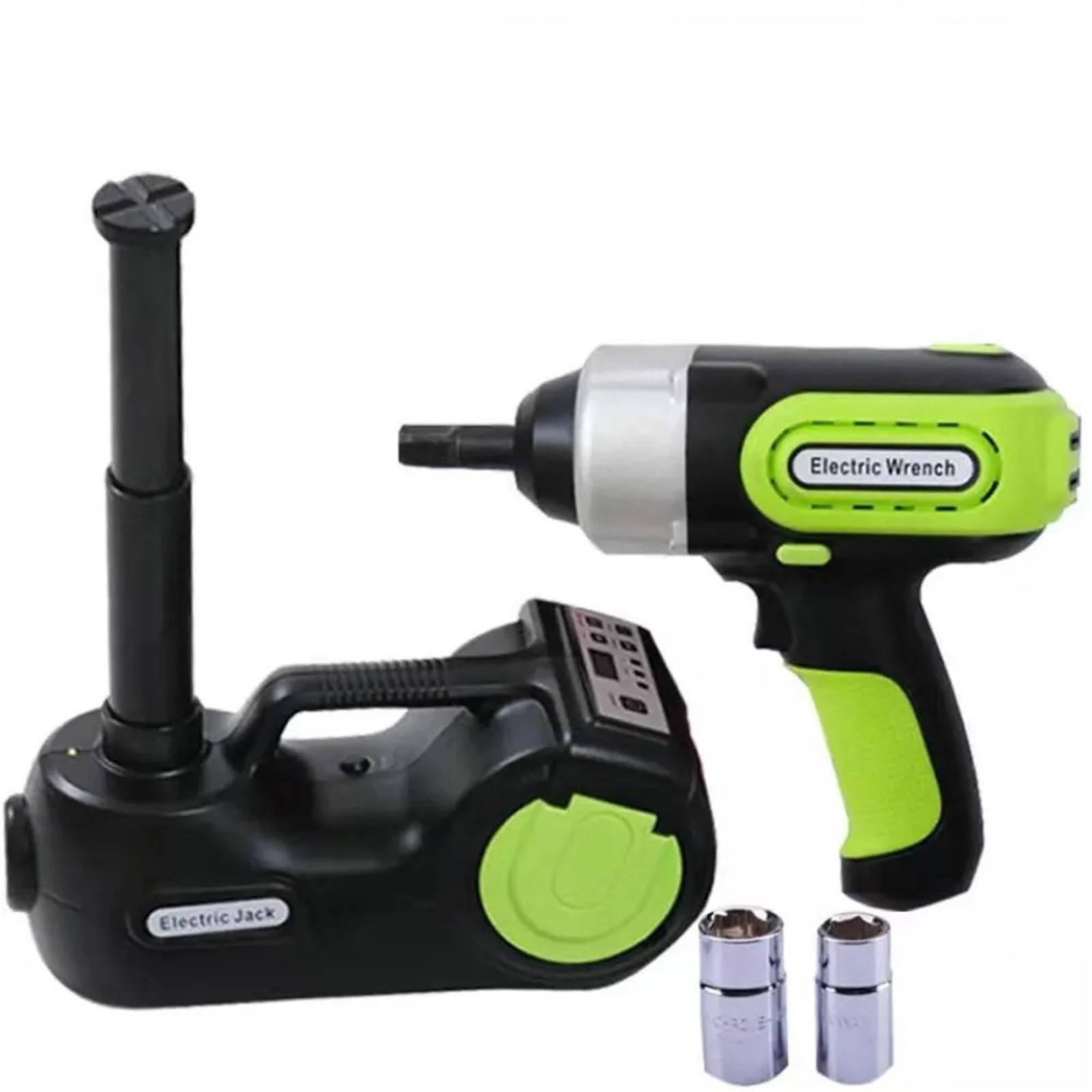 JVDDI Hydraulic Jack 5T Car Electric Jack 36-53cm Lift Height Tire Pressure Monitoring With 420N.m Wrench Repair Kit for Vehicle SUV Van Truck Repair(45cm)