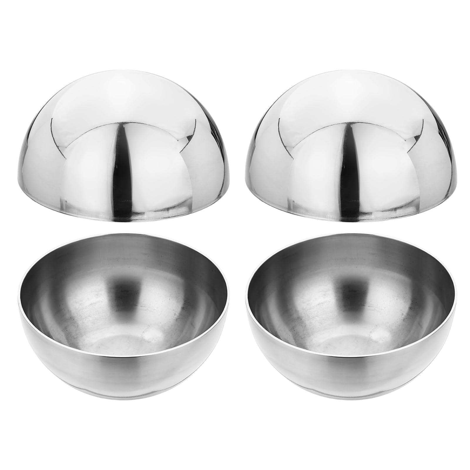 QUARKZMAN 4 szt. Pończochy Kulki Ze Stali Nierdzewnej 61 mm (2,4") Średnica Dekoracyjna Kula Do Balustrad Hollow Pokrywa Polerowane Lustro Do Handlowych Poręczy Schodów