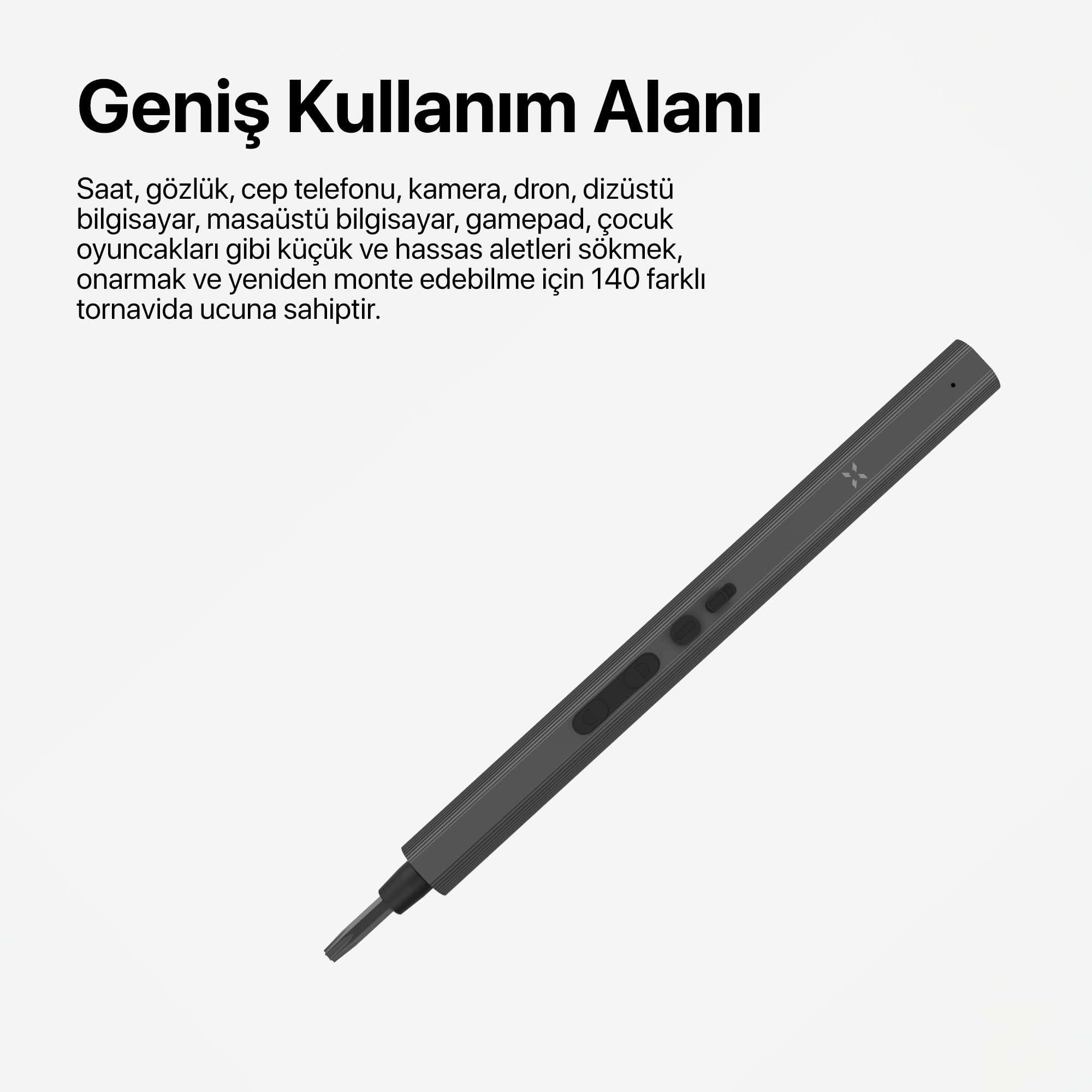 Xenon Smart Hassas Şarjlı Otomatik Tornavida Vidalama Seti 5 Nm Tork Screwdriver 153 Parça X6833