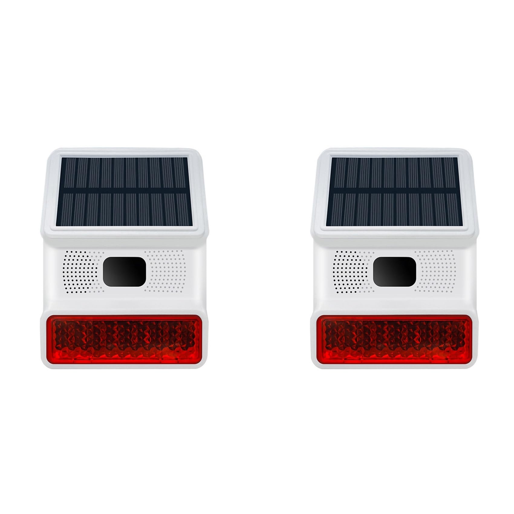 ISKDJBJG 2X Wireless Solar Strobe Alarm Light Sound Flash Outdoor Alarm Siren for 433MHz WiFi GSM Alarm System for Home,Farm