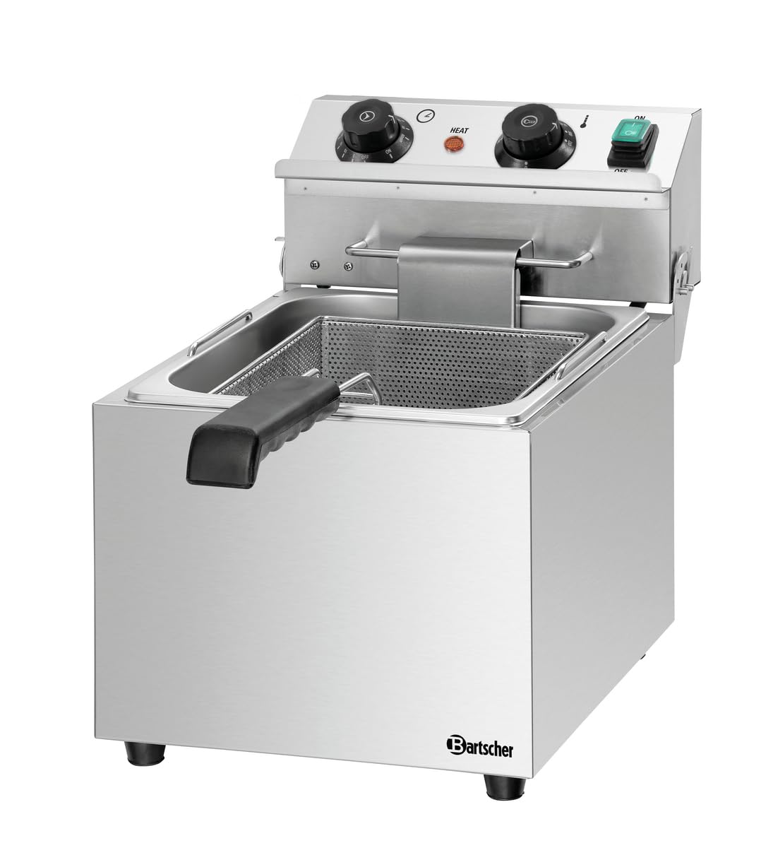 Bartscher Nudelkocher 8L-EM1 – Elektro-Tischgerät mit 8 l Becken, stufenlosem Timer, herausnehmbarem Heizelement, CNS 18/10, für Gastronomie