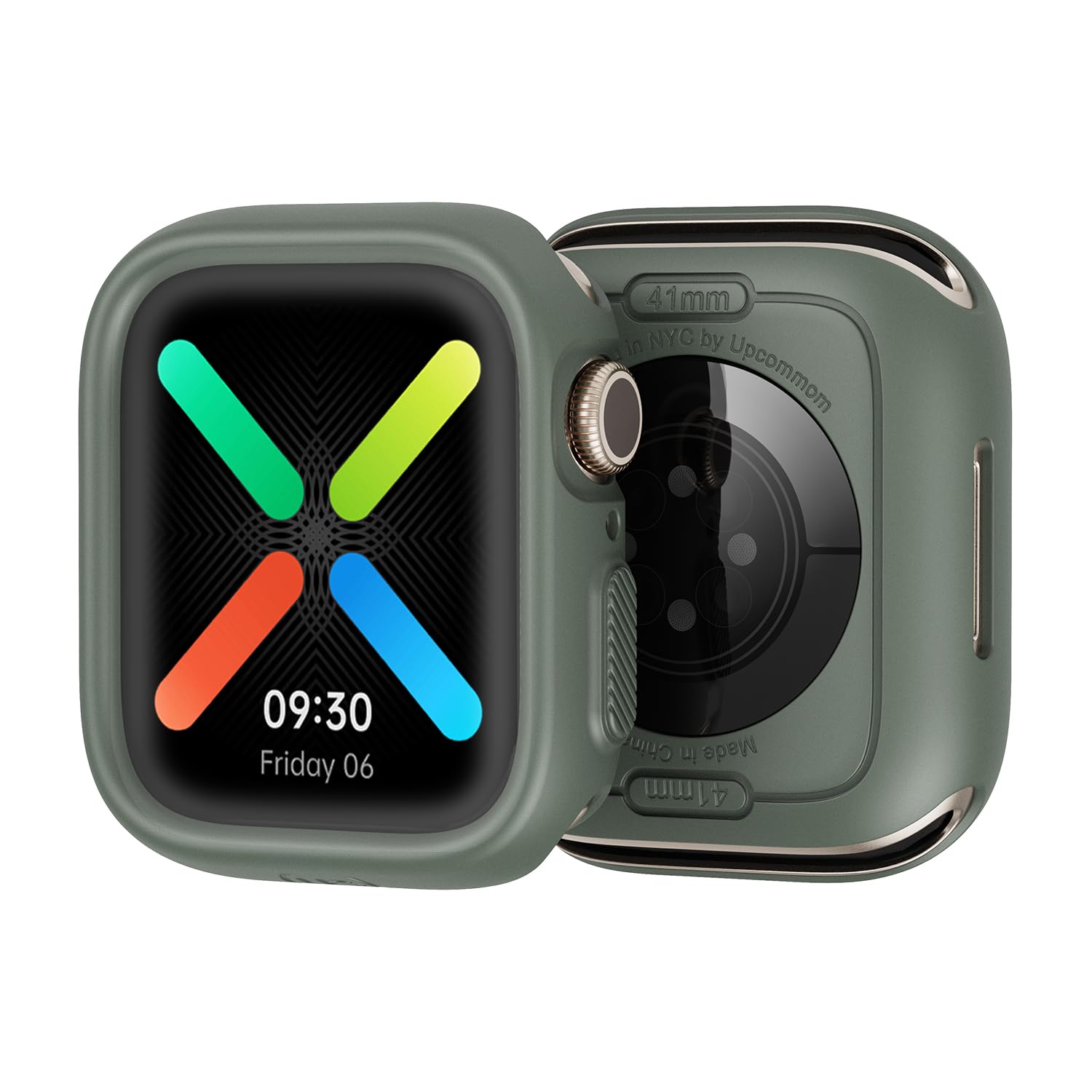 Upcommon Fit-X Case Compatible with Apple Watch 41mm Series 9/8/7 Bumper Case Slim Rugged Soft TPU Protective Cover, Drop & Shockproof [Band not Included] - Sage Green