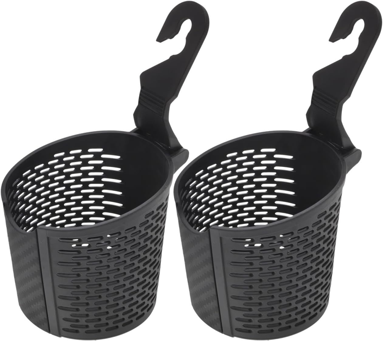 2Pcs Black Car Headrest Cup Holder - Universal Back Seat Beverage Holder for Easy Access and Secure Drink Storage in Most Vehicles