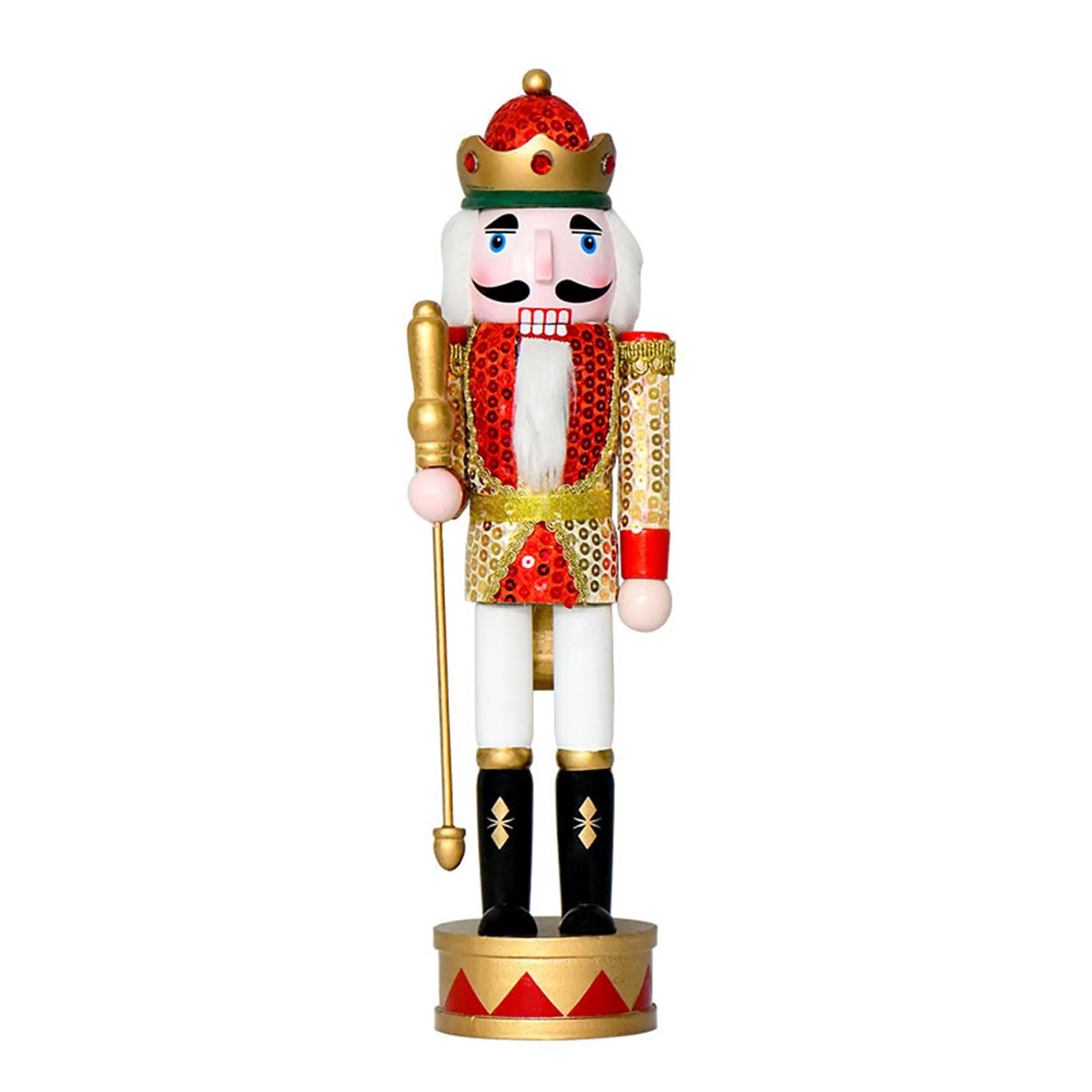 Adorno de cascanueces de Navidad, decoración de soldado de madera pequeña, adornos para estatuillas de mesa