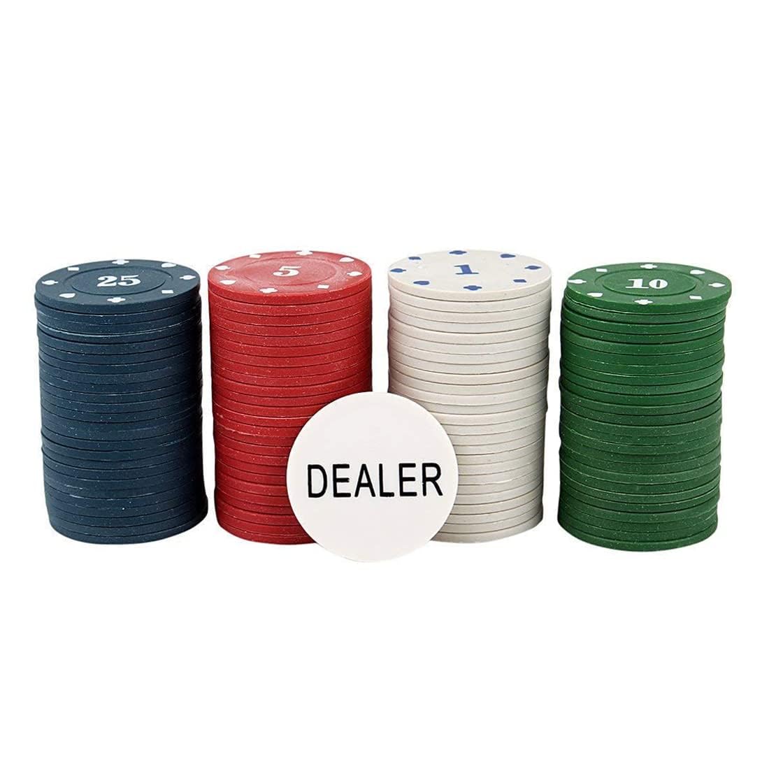 WISHKEY for Adult Casino Style Poker Chips Set with A Aluminum Finish Case, 2 Decks of Card Game, 5 Dice, 1 Dealer Button (Classic Multiplayer Game) 300 Pcs 2