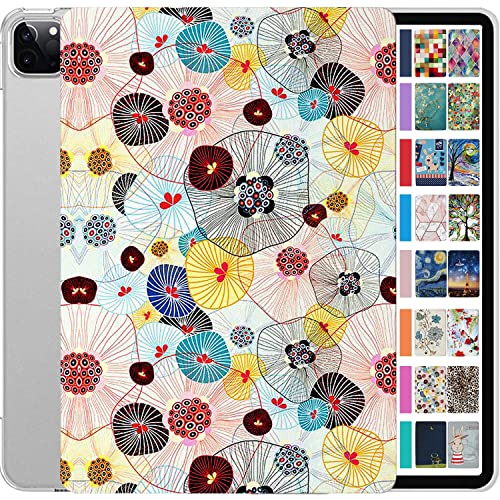 Image of DuraSafe Cases For iPad PRO 11 Inch 2 3 4 Gen [ PRO 11 2nd 2020 3rd 2021 4th 2022 ] A2759 A2435 A2761 A2762 A2377 A2459 A2228 A2068 A2230 A1980 A2013 Printed Slim Hard Shell Stand Cover - Yarn Flowers