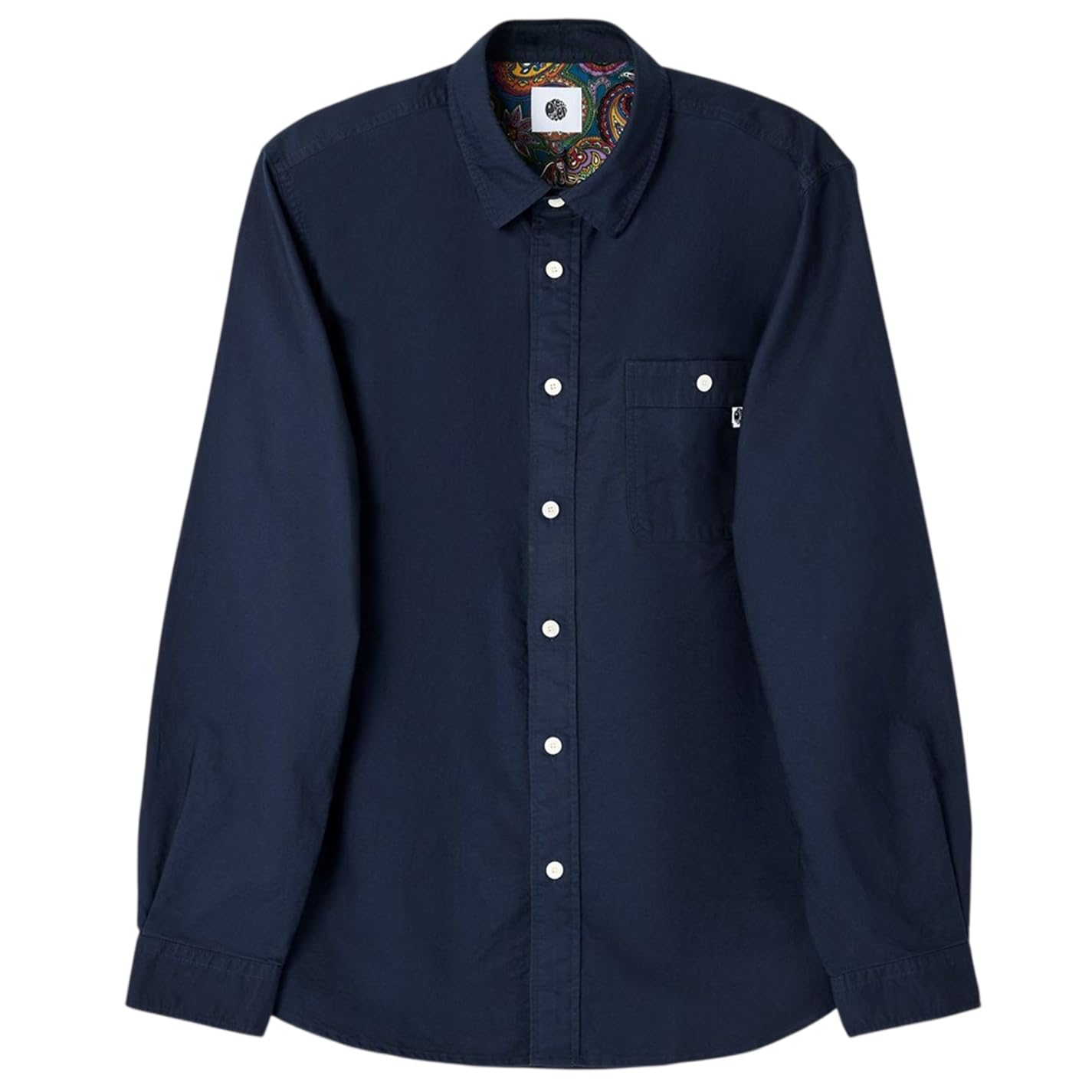 Pretty Green Store Navy House Paisley Oxford Shirt