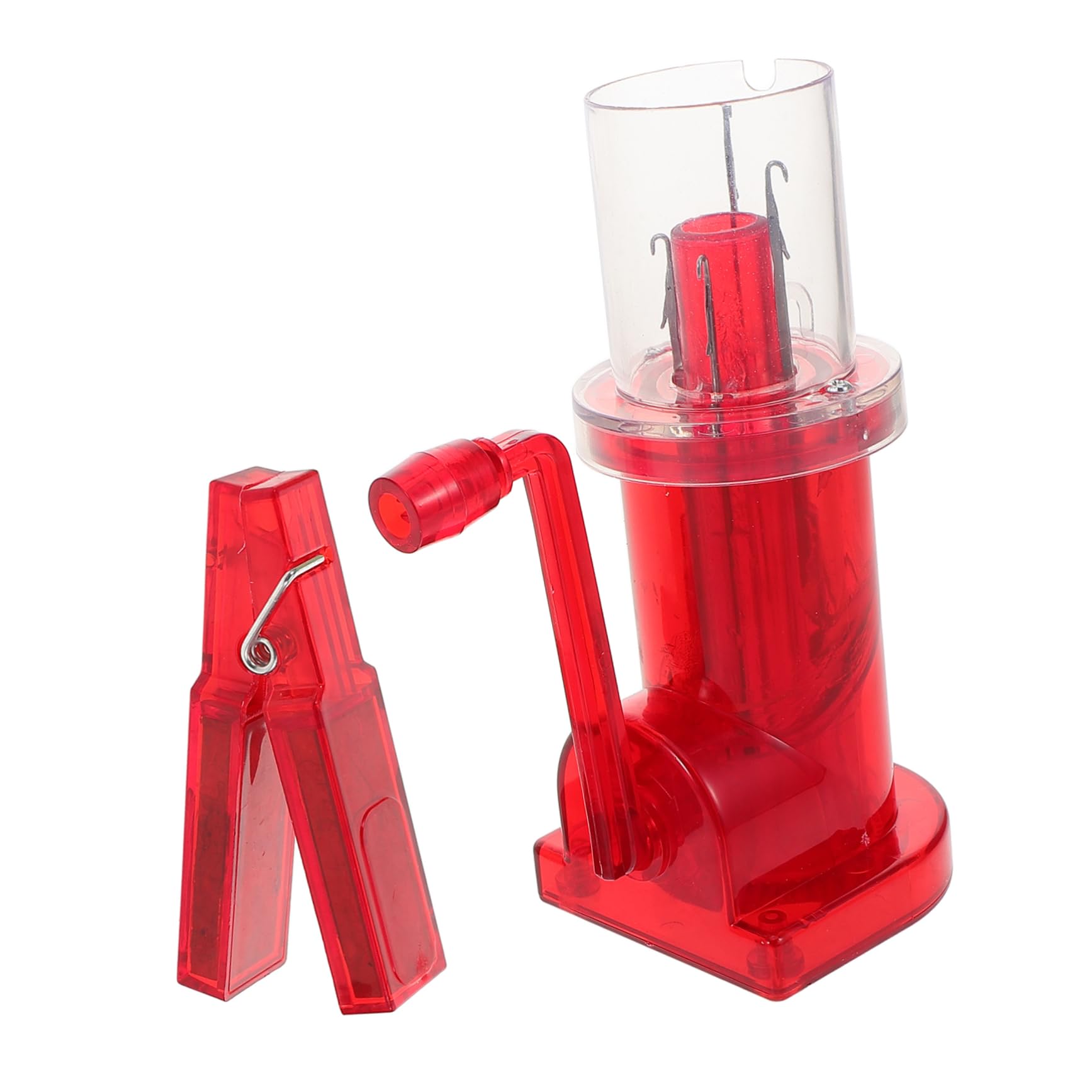 Tofficu Máquina de Tejer Manual de Plástico Roja, Portátil y Fácil de Llevar para Proyectos de Tejido y Creación de Artesanías Hechas a Mano