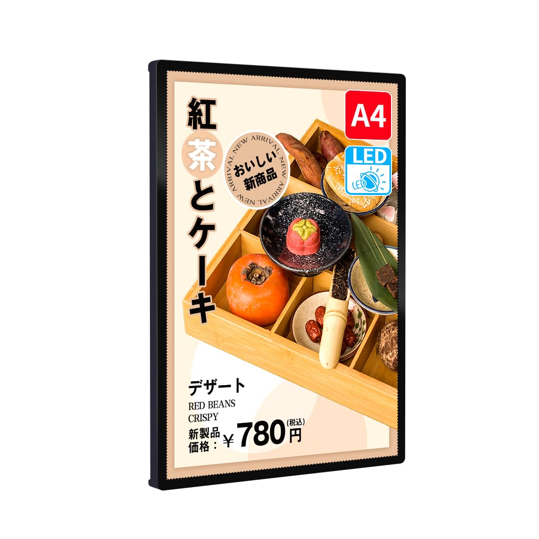 Amazon | POOPEE LEDポスターパネル 薄型 卓上 壁掛け 光る看板 光る