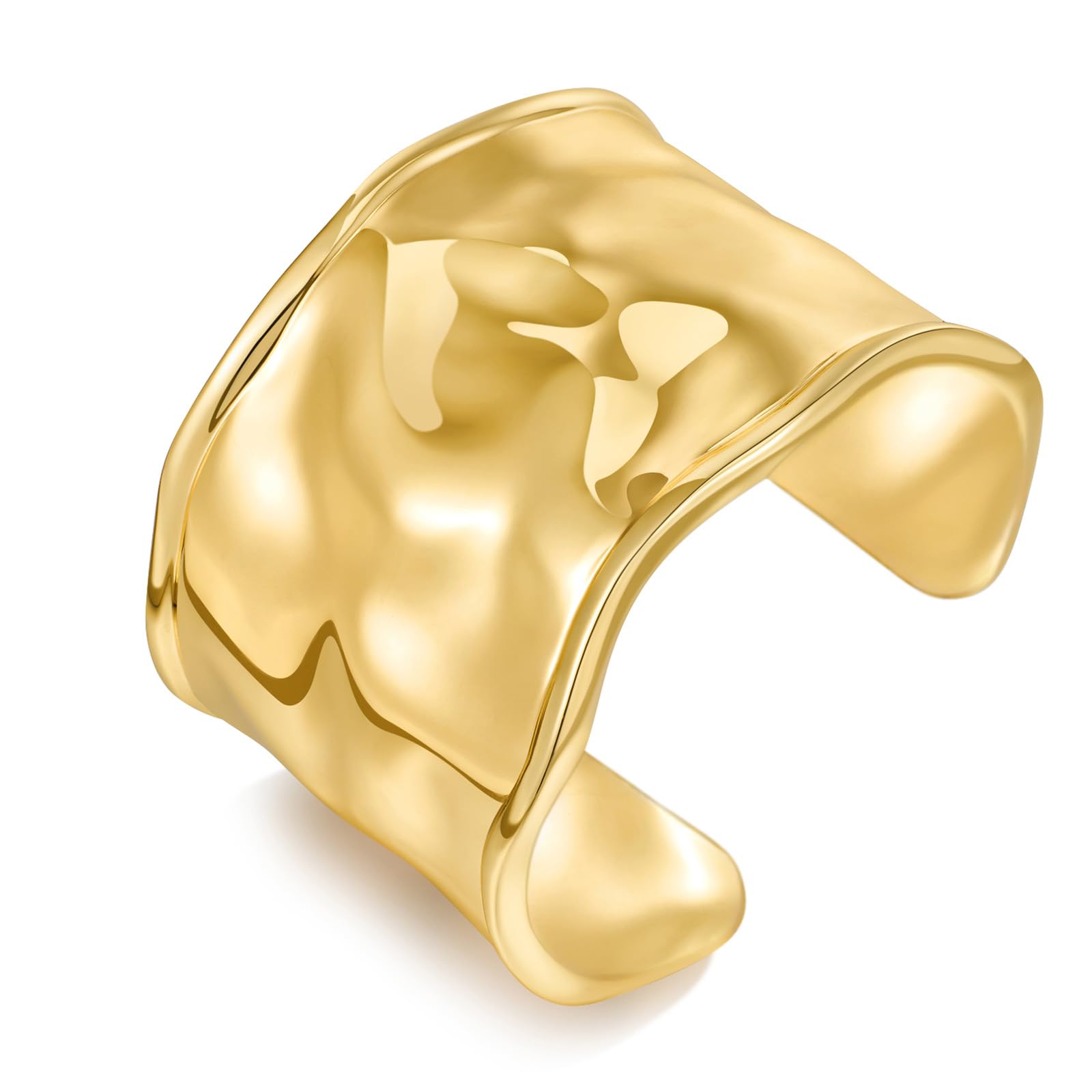 LILIE&WHITE Women's Gold Bracelet, Gold Bracelet with Fluid and Shiny Design, Hypoallergenic, Elegant Accessory for Gift and Daily Use