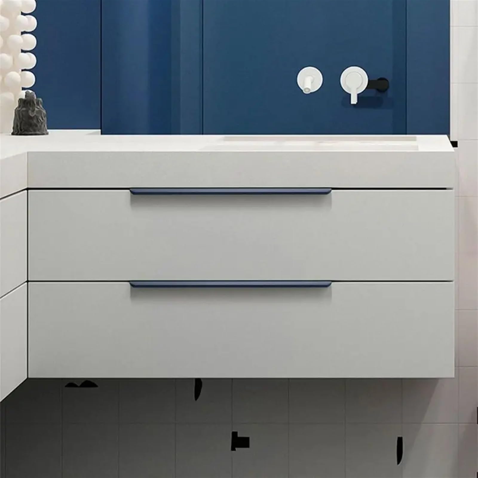 Uchwyty do szuflad, 1 szt. Ukryte okucia meblowe ze stopu aluminium, gałki do szafek i szuflad(Grey 120mm)