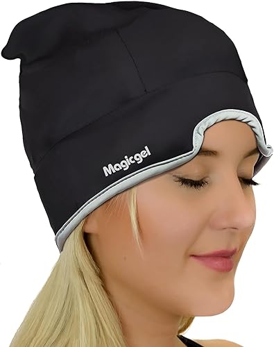Miniatura 10 de Gorro de hielo para migraña Magic Gel Alivio real de migraña y dolor de cabeza La gorra original para el dolor de cabeza Frío, cómodo, oscuro