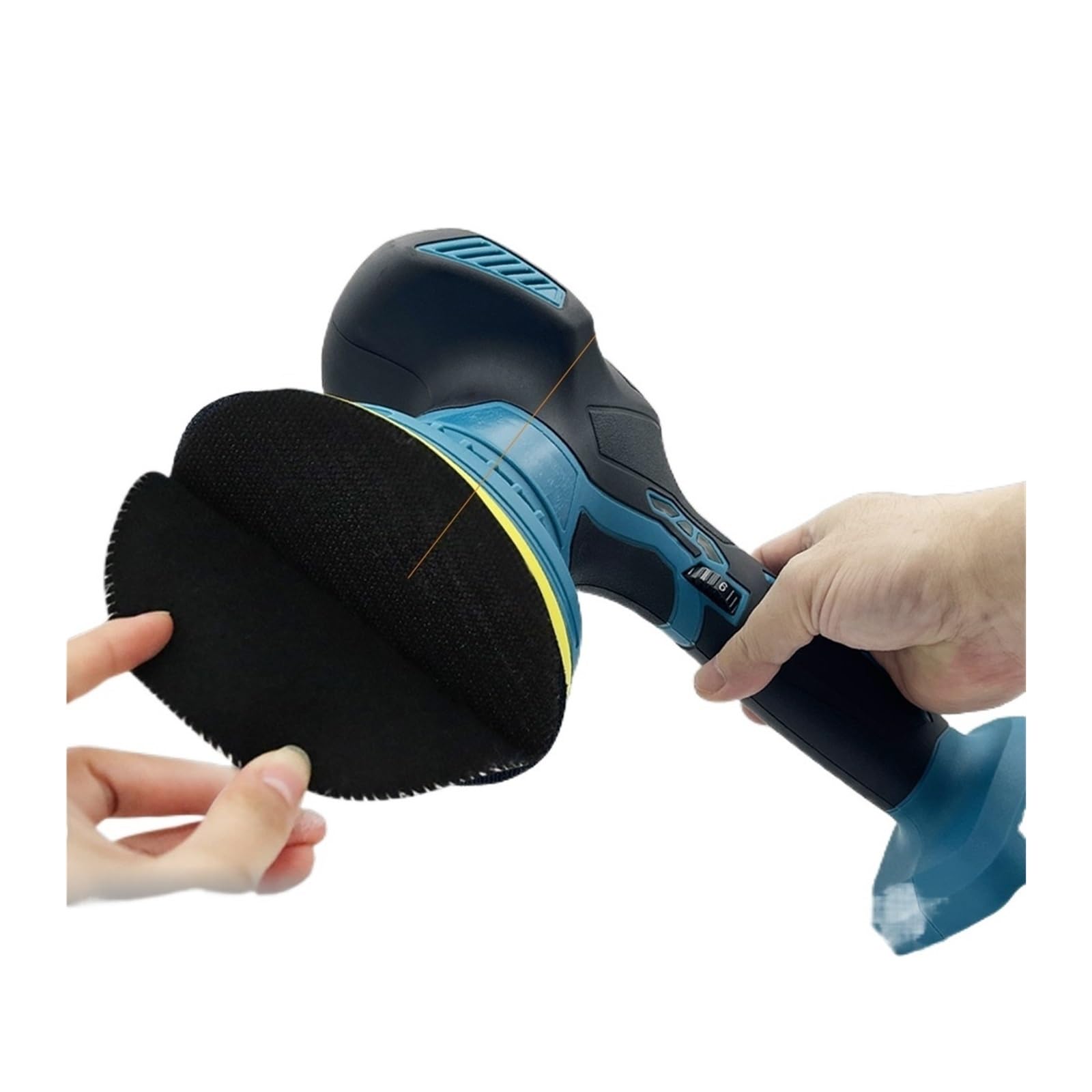 Pulidor Pulidora de coche eléctrico, máquina pulidora de encerado automática inalámbrica de alta eficiencia, lijadora excéntrica multifuncional(2PCS 2000mAh Battery)