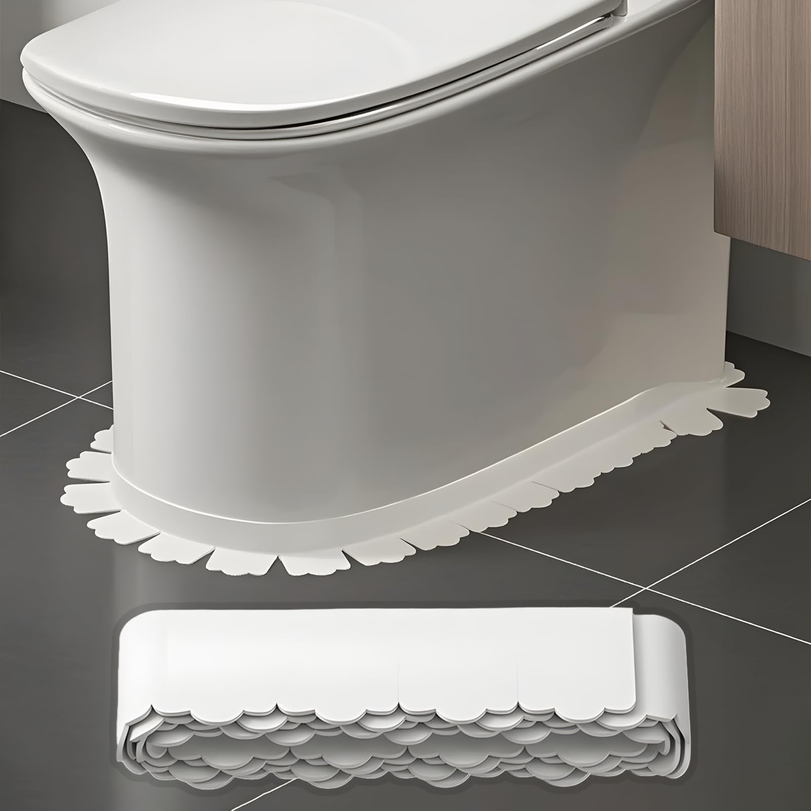 Ruban Adhésif Imperméable Autocollant pour Sol de Toilettes, Cuisine, Salle de Bain - Anti-Humidité et Moisissure (1.5 m)