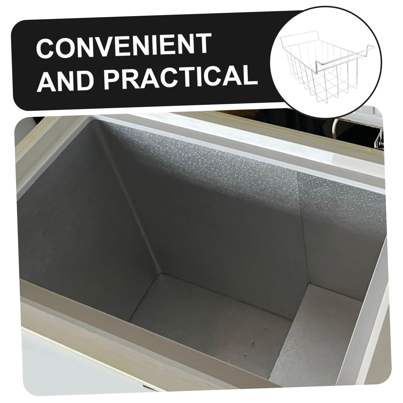 Cesta de Congelador Horizontal de Hierro Blanco para Cocina