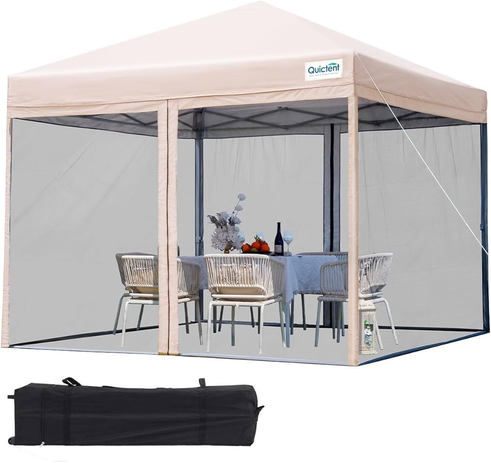 Amazon | Quictent ワンタッチ タープテント 蚊帳テント 3段階調節 UV Amazon | Quictent ワンタッチ タープテント 蚊帳テント 3段階調節 UV