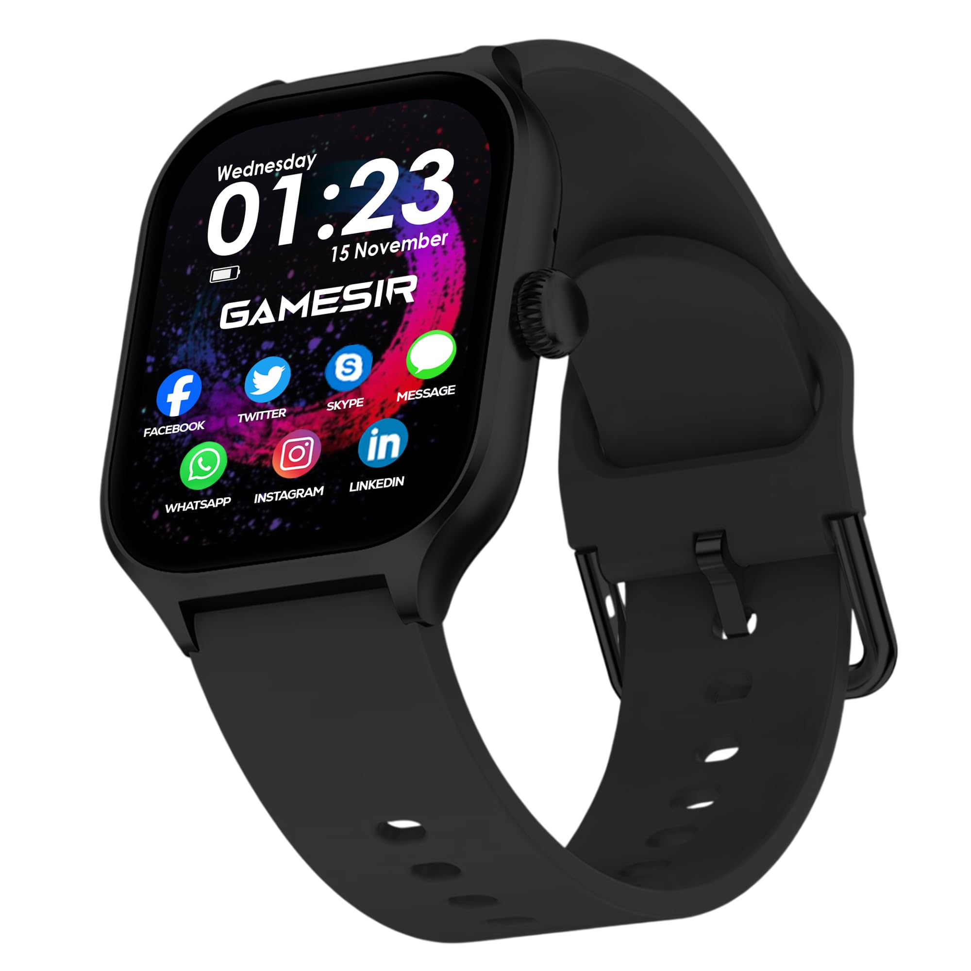GameSir H18 Pro Smartwatch with Long Battery Life, 2.01" High-Resolution Screen, Bluetooth Calling, IP68 Waterproof, TFT Display, Luxury Design for Men & Women (Black)-picture-26