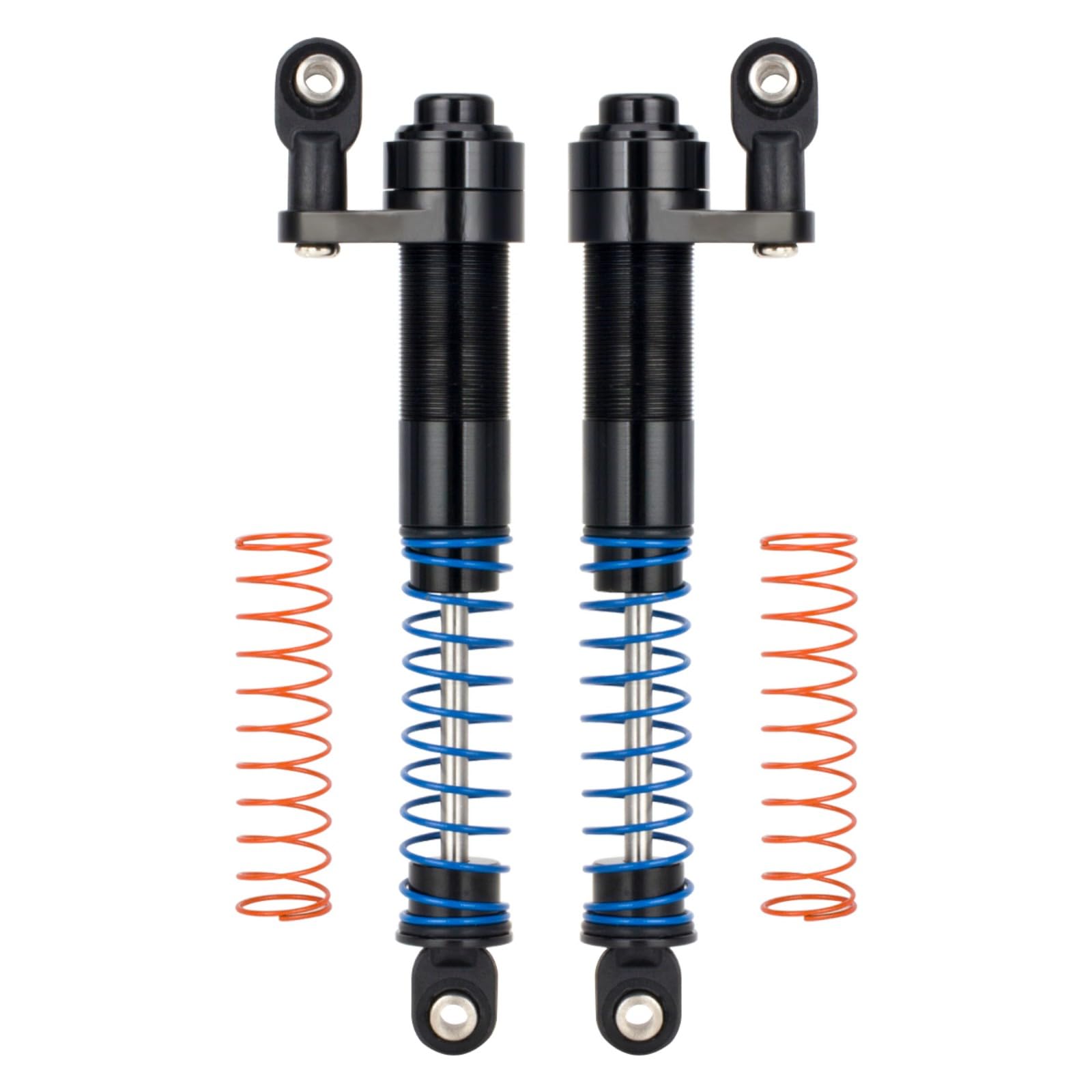 RC Shock Absorber 80-100mm Adjustable Threaded Oil Dampers with Offset Cap for 1/10 Axial SCX10 TRX4 Capra Tamiya LCG Cheater Rigs VS4-10 D90 90046 RC Crawler Car Upgrade Part (Black)