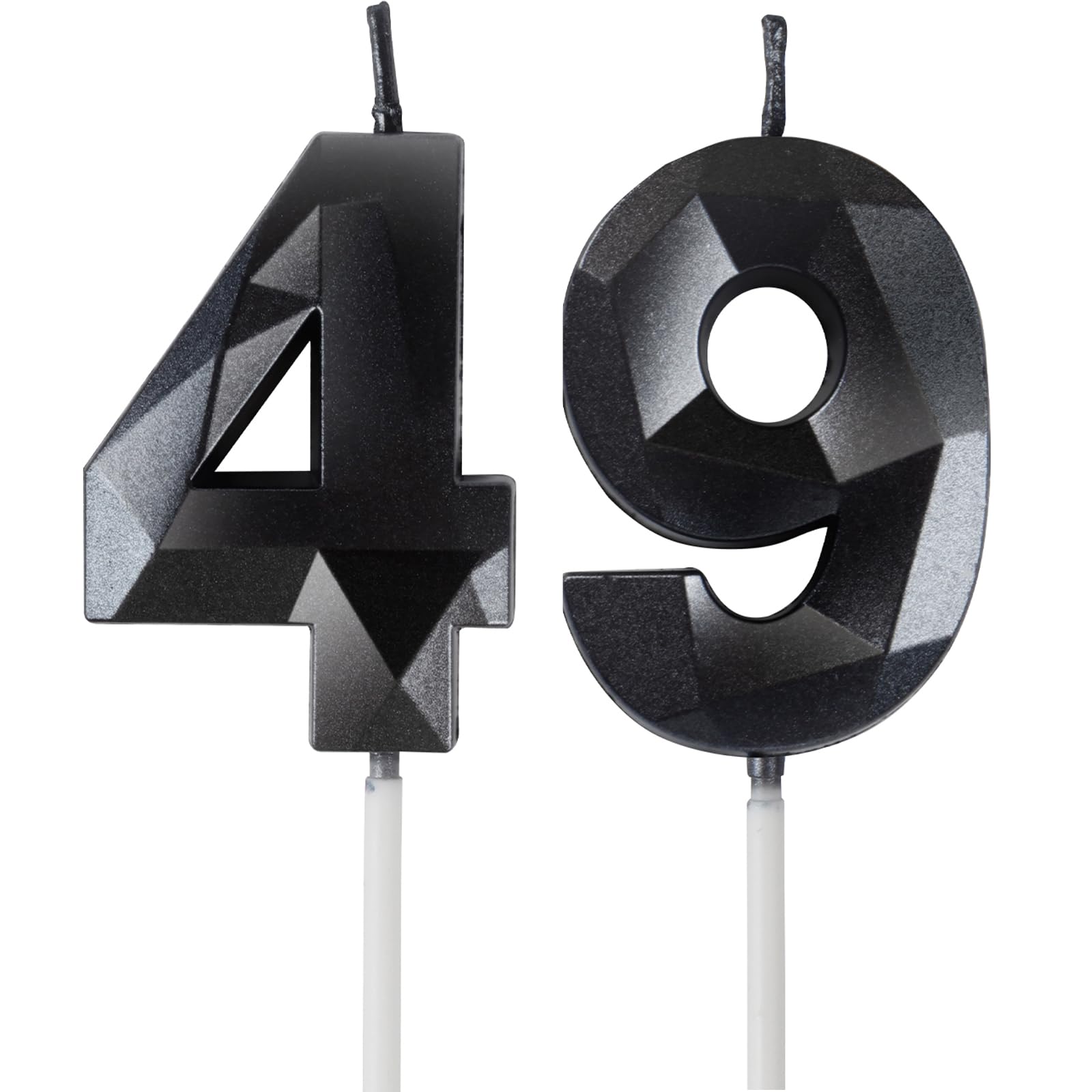 Yiran 50th Birthday Candles, Gold Number 50 Happy Birthday Candles, Cake Topper Decorations for Birthday Party, Wedding Anniversary Celebration Supply — view 33