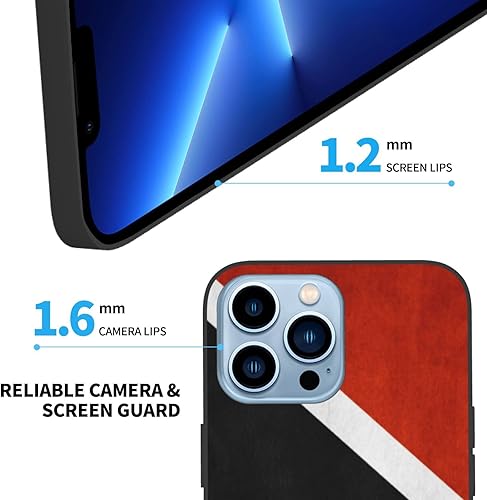 Miniatura 4 de Bandera de Trinidad y Tobago Teléfono Celular Fundas para iPhone 13 Pro-6.1 in Contraportada Móvil Shell Funda Protectora TPU+PC Marco