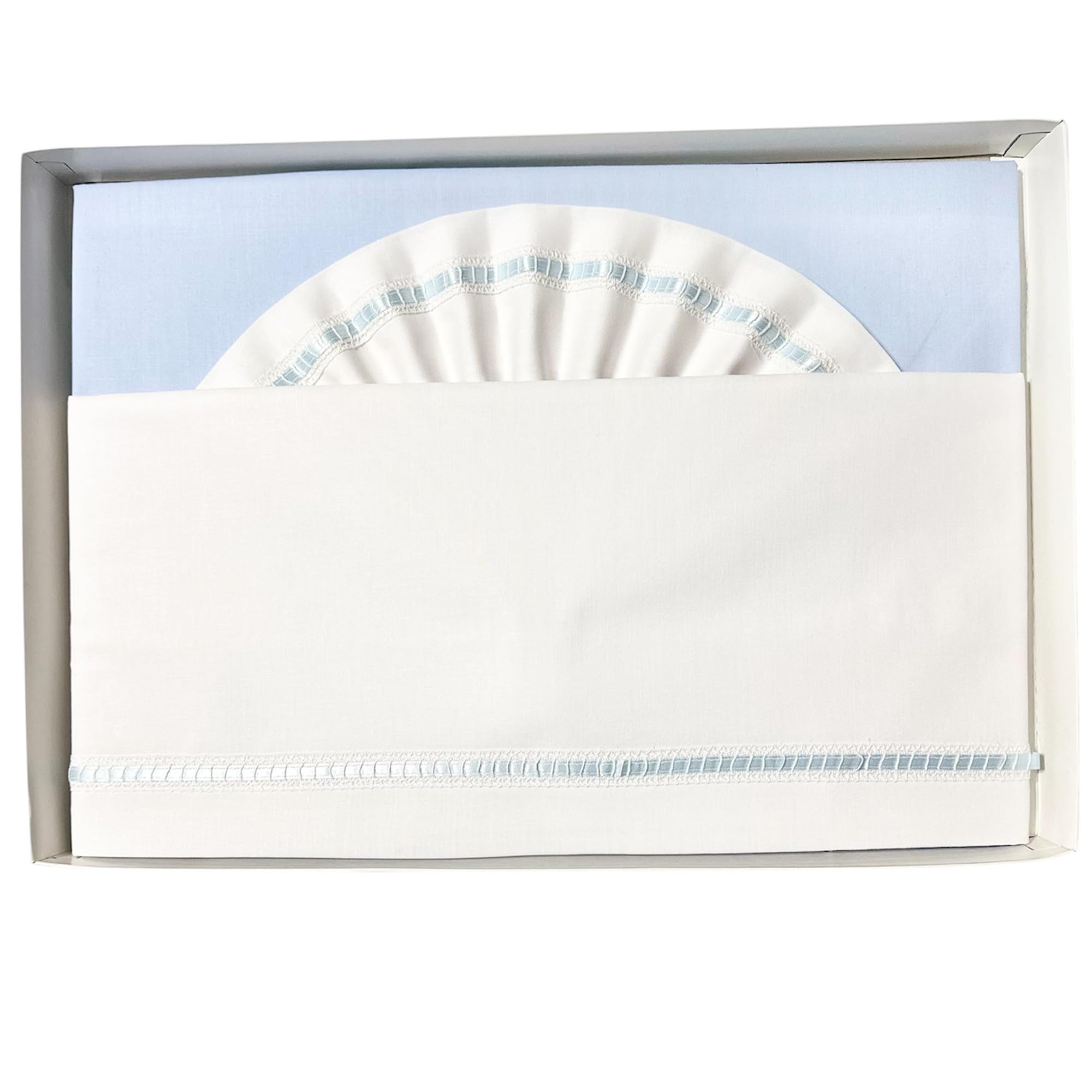 ADF Lenzuolo Lettino Neonato 100% Cotone Made in Italy – Set 3 Pezzi con Lenzuolo Sopra, Sotto e Federe – Biancheria Culla e Lettino 120x180 cm