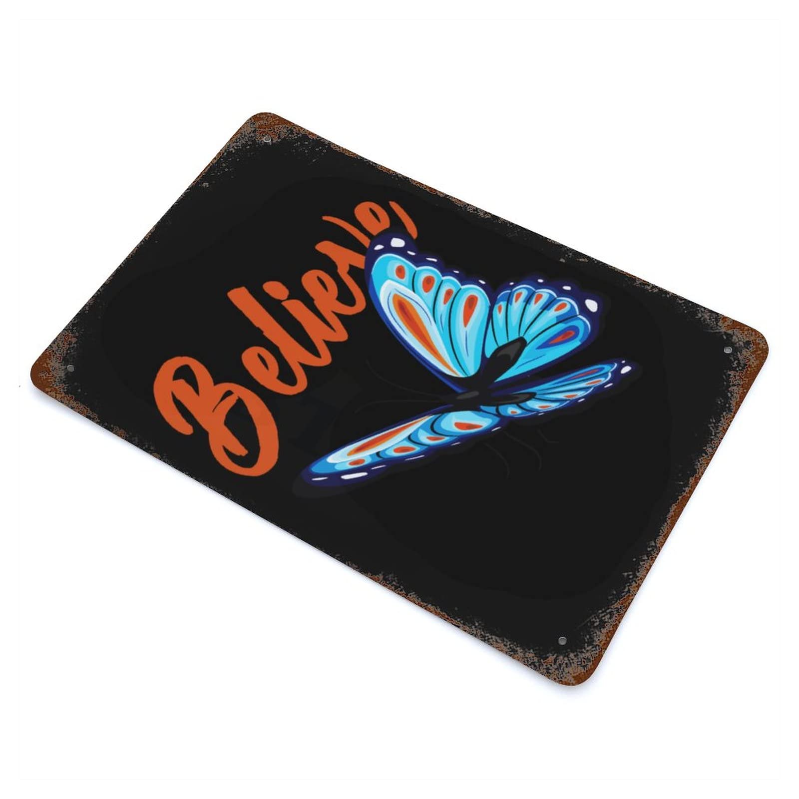 Targa In Metallo Vintage 'What A Wonderful World', 20,3x30,5 Cm, In Alluminio, Con Fori Per Appendere, Per Caffè E Casa - 4