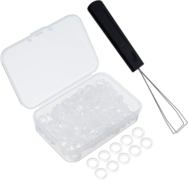 Keyboard Puller Keycap Removal Tool and 200 Pieces Rubber O-Ring Dampeners O-Ring Plumbing Rubber O-Ring Seal for Cherry MX Switch and Mechanical Keyboard