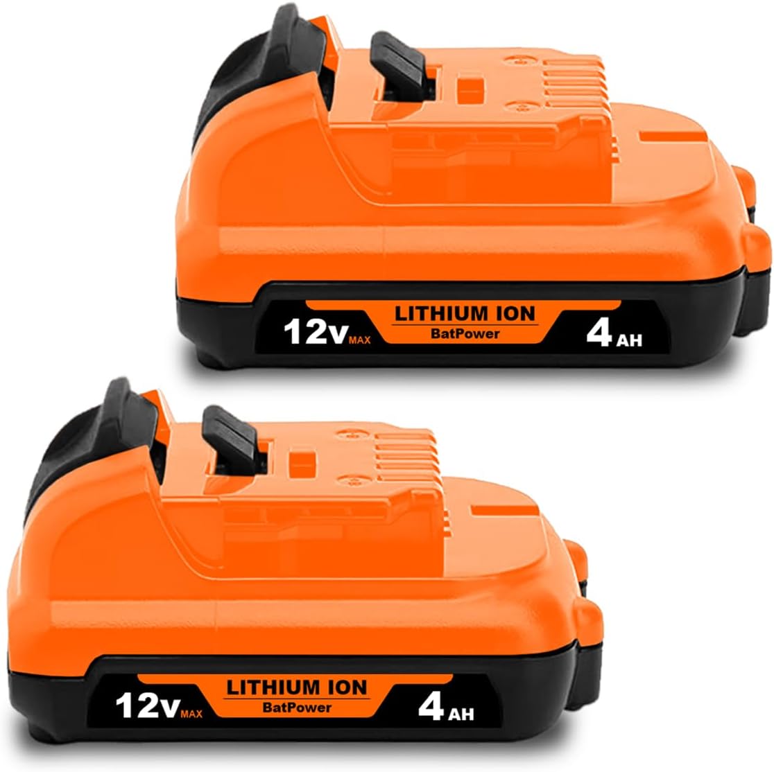 BatPower 2-Pack Replacement Battery Compatible with DeWALT 12V MAX System, 4.0Ah XC Extended Capacity Lithium-Ion Battery for 12 Volt Cordless Tools DCB124 DCB122 DCB120 (2 Packs)