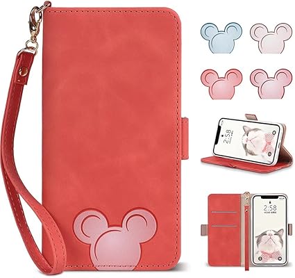 Amazon Co Jp Acclink Iphone Xs Iphone X ケース 手帳型 かわいい Iphone Xs ケース 手帳型 可愛い マウスパターン Iphone X ケース 財布型 女性 おしゃれ Iphone Xs ケース 手帳型 横置きスタンド機能 サイドマグネットバックル付き あいふぉん X スマホケース 手帳型