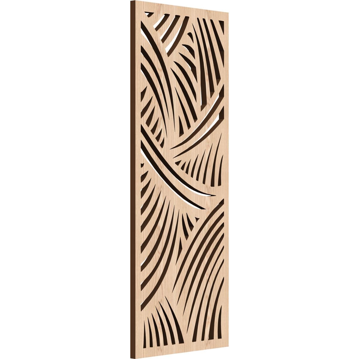 Chester Decorative Pierced Fretwork Wood Wall Panels, 9 3/8"W x 24 3/8"H x 3/8"T, Red Oak