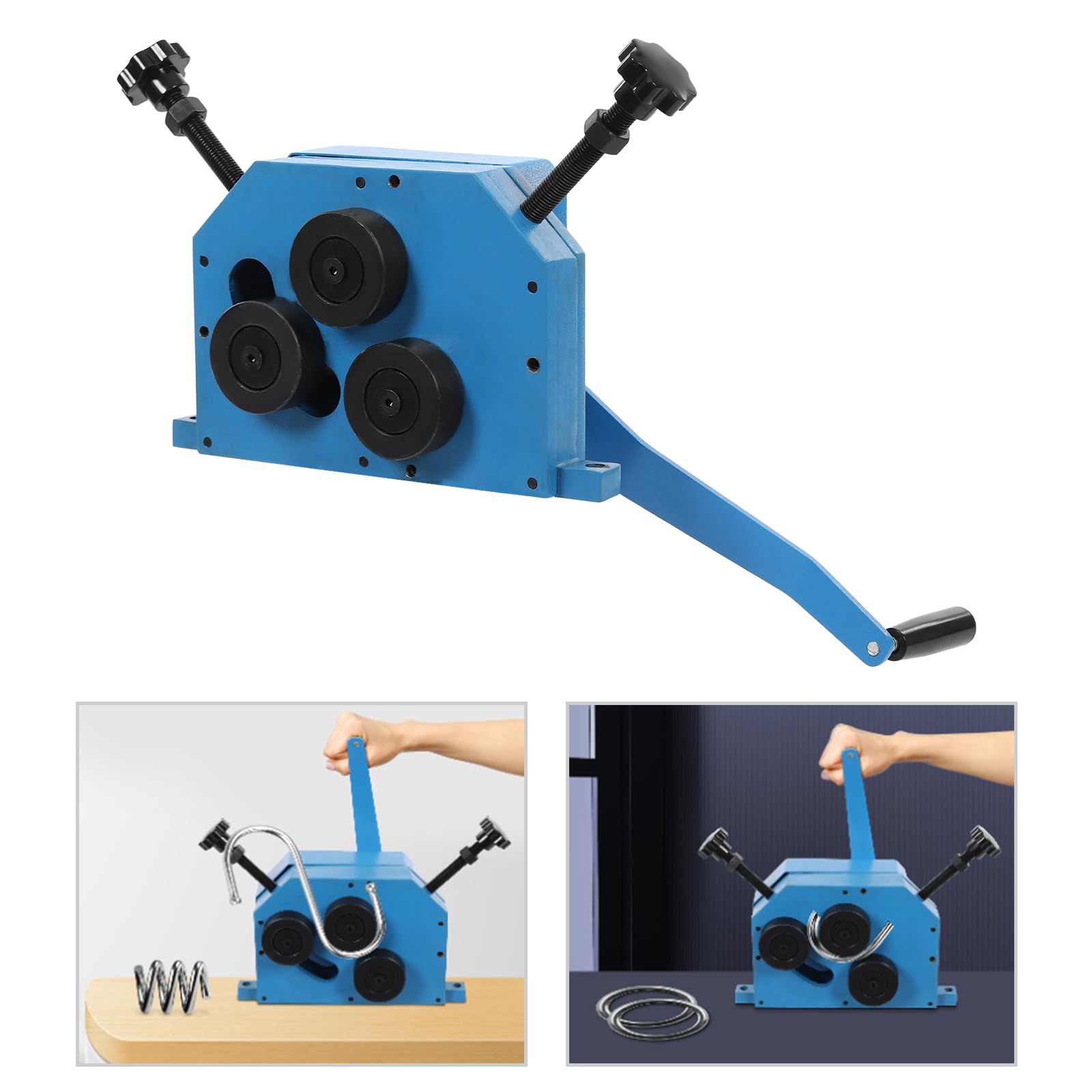 Rohrbiegemaschine,3in1 Rohrbiegemaschine Biegewinkel bis 360°Manuelle Metallbiegemaschine Betriebsart Manuell,Biegemaschine Rohre zum Biegen von Stahlplatten, Flachstahl und Rundstahl