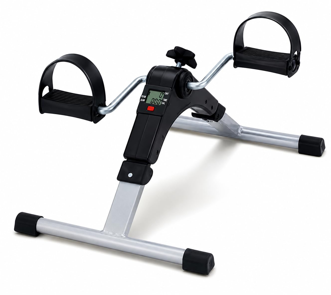 Mini Pedal Exerciser with Digital Display, Foldable, Portable, Steel Frame, Foot Pedal Cycle, 50x38x31 CM-image-0