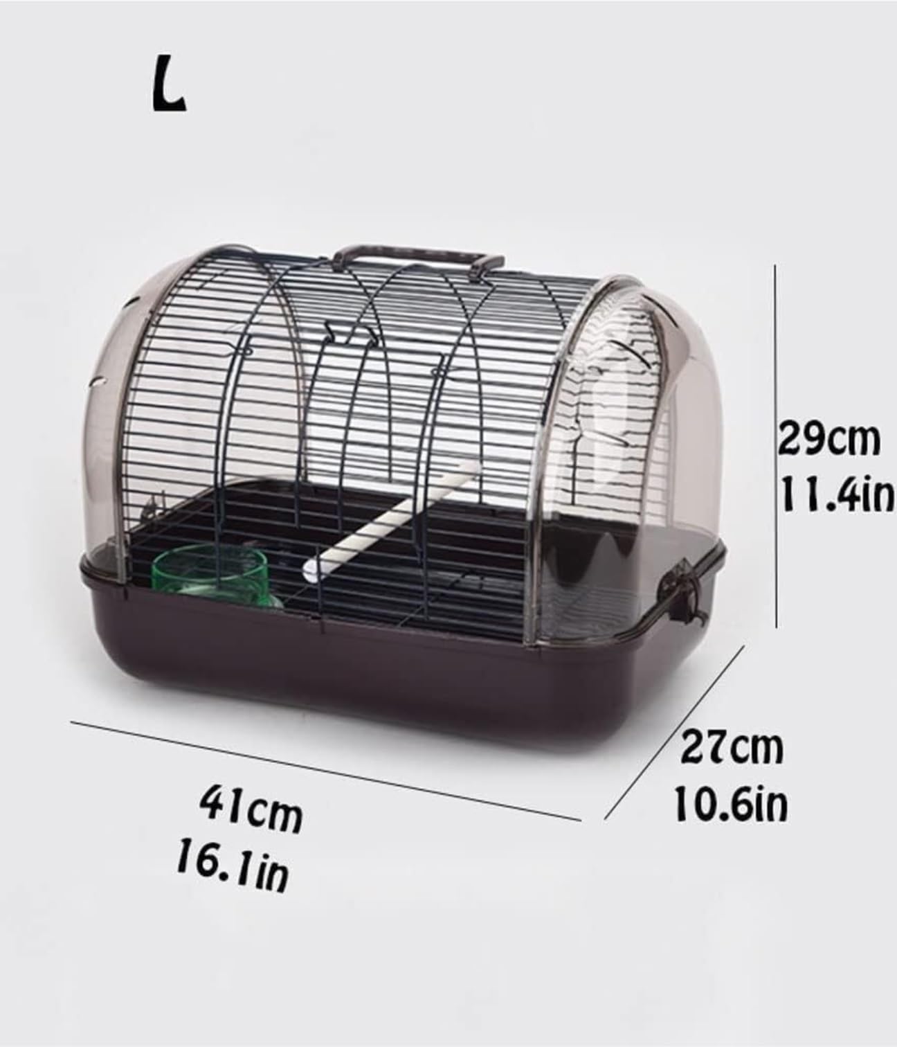 Vogelkafig Vogelkäfig Tragbarer Haustiervogel-Reisekäfig Kreative Vogelträger Langlebiger Vogelhausträger Für Balkon Dekorativer Wohnzimmer(Brown,L)