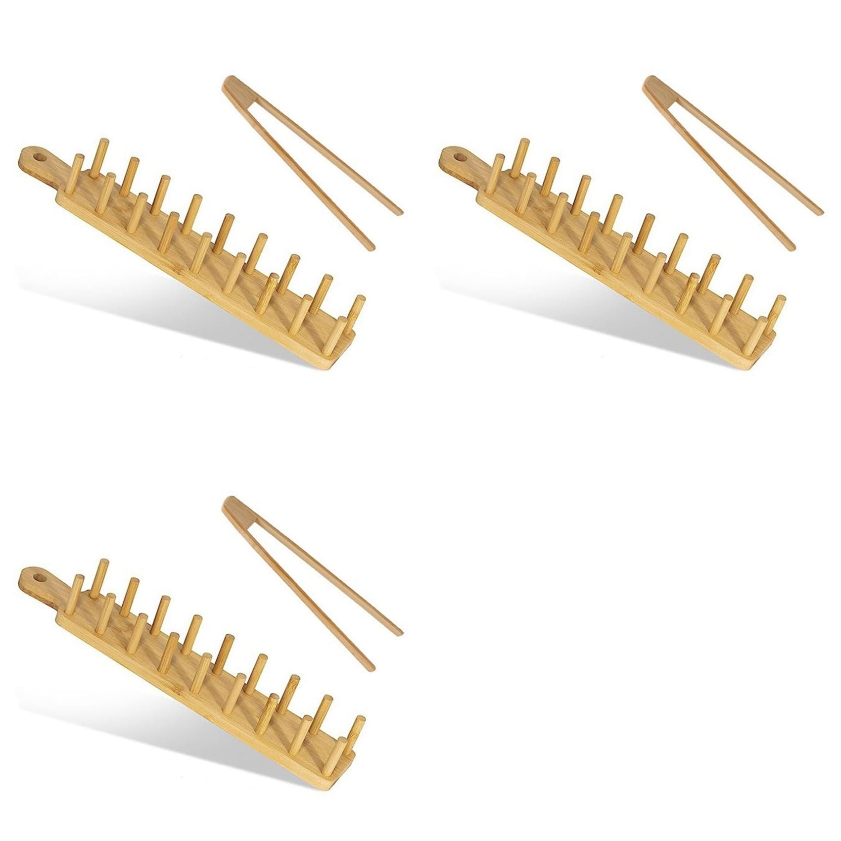Hndhbfgrt 3X Bamboo Taco Tray with Holds 8, Taco Shell Holder Allows for Multi-Use Food Tray Charcuterie Tray