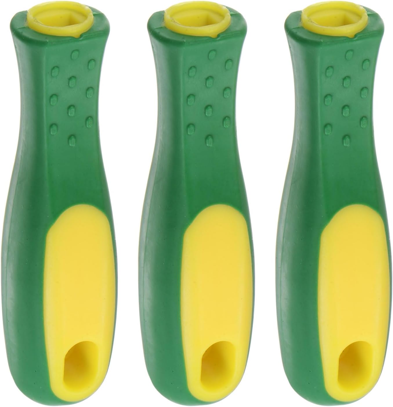 HARFINGTON 3pcs Rubber File Handle 4.33 Inch Rectangular Hole Ergonomic Handles for 8" Flat and Half Round Metal Files