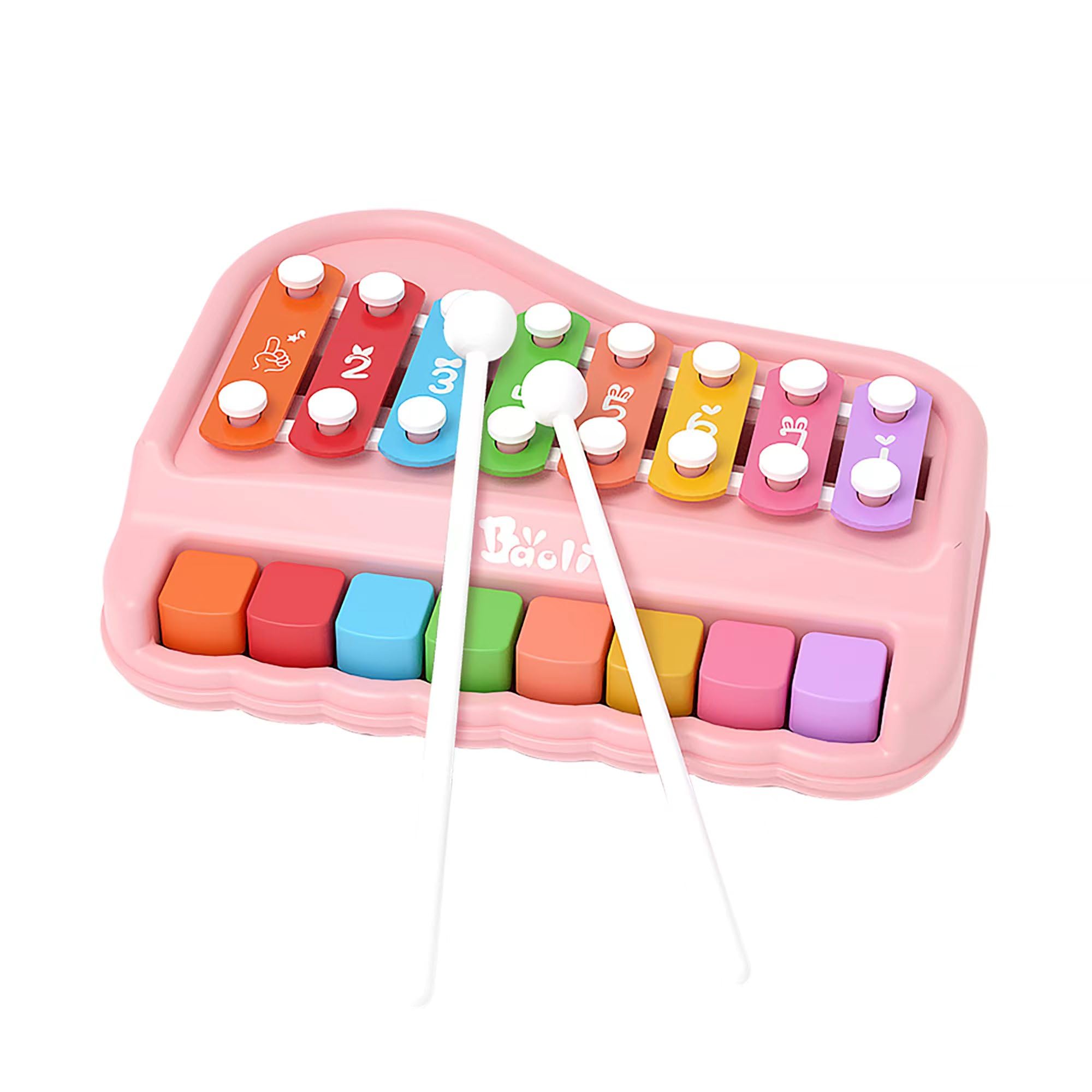 BAOLI Baby Piano Toy, Green, 24-Key Keyboard, Music Theme, Ages 18+ Months