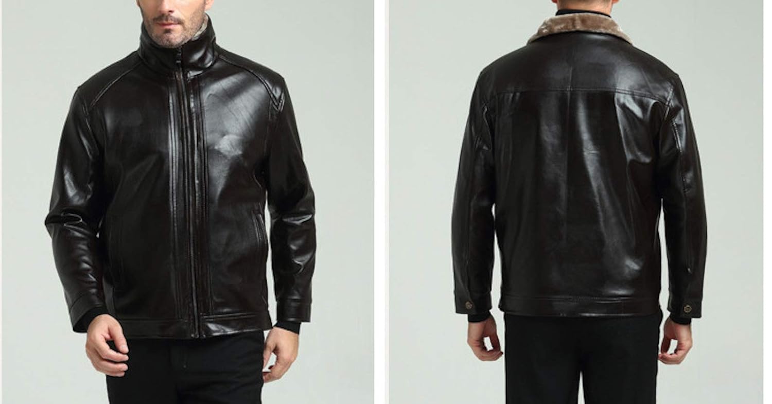 Elonglin Jaqueta Masculina de Couro Sintético com Forro de Pelúcia Fechamento de Zíper Casaco Grosso Quente para Outono Inverno em promoção! Veja a oferta e mais achadinhos de Jaquetas & Casacos 4 Hoje é o melhor dia para comprar Elonglin Jaqueta Masculina de Couro Sintético com Forro de Pelúcia Fechamento de Zíper Casaco Grosso Quente para Outono Inverno com aquele preço maroto! Promoção! Aproveite a oferta! 4