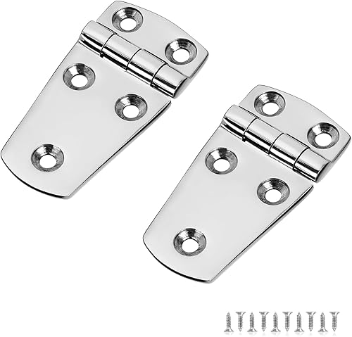 Bisagras de escotilla de barco marino de acero inoxidable, 3 pulgadas x 1.5 pulgadas (2.992 x 1.496 in), 5 agujeros, sin ruido, acero inoxidable 316