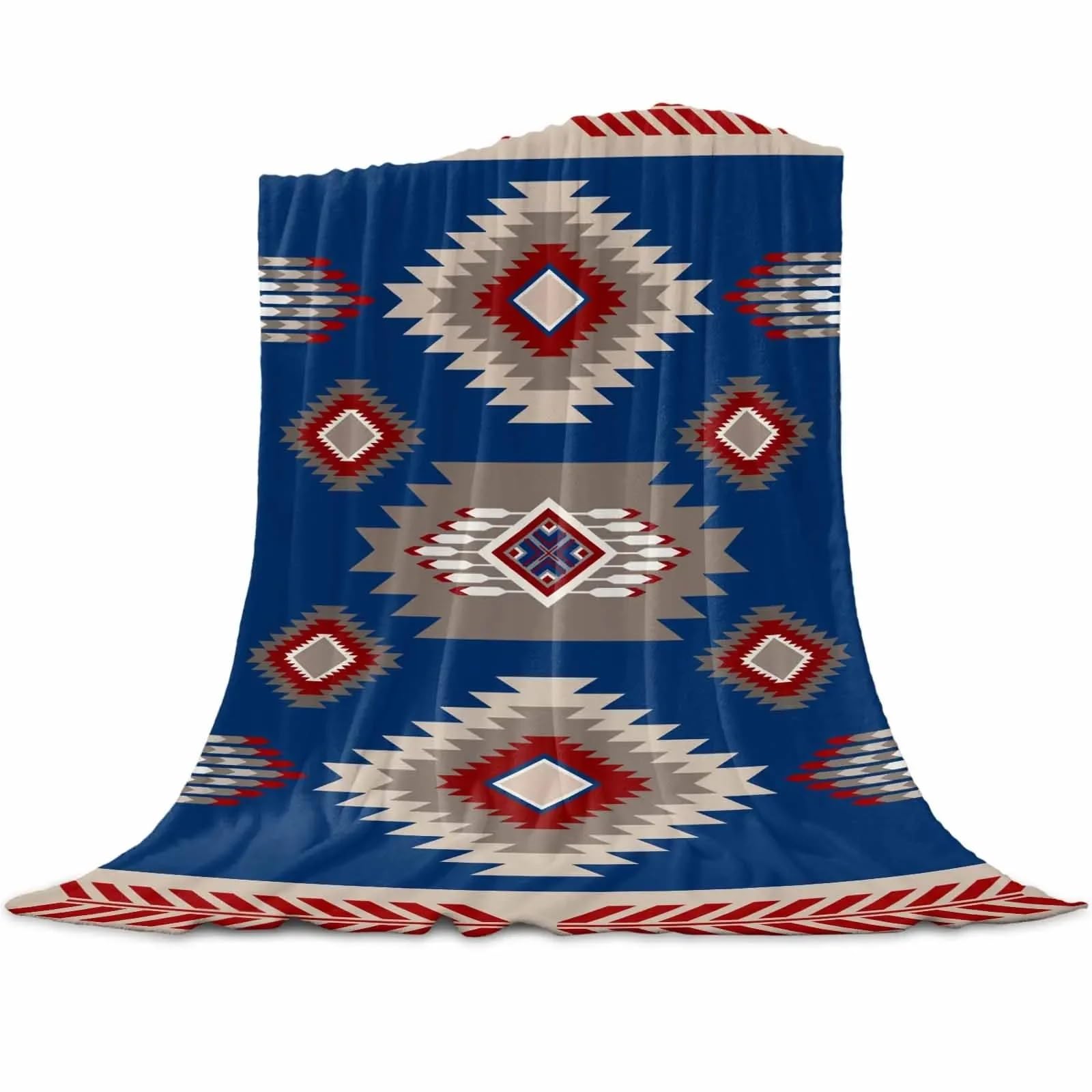 KiddiBubzi Geometry Graphics Throws Blankets For Sofa Bed Winter Soft Plush Warm Throw Blanket(Color 6,150X200CM)