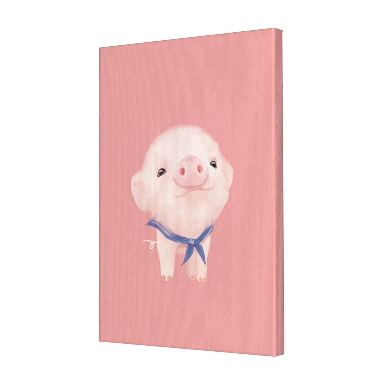 Impression sur toile de cochon rose moderne pour decoration murale - 8