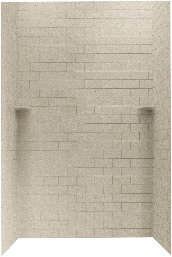 Swanstone STMK724848.122 Subway Tile Shower Kit, 48" x 48" x 72.5", Prairie