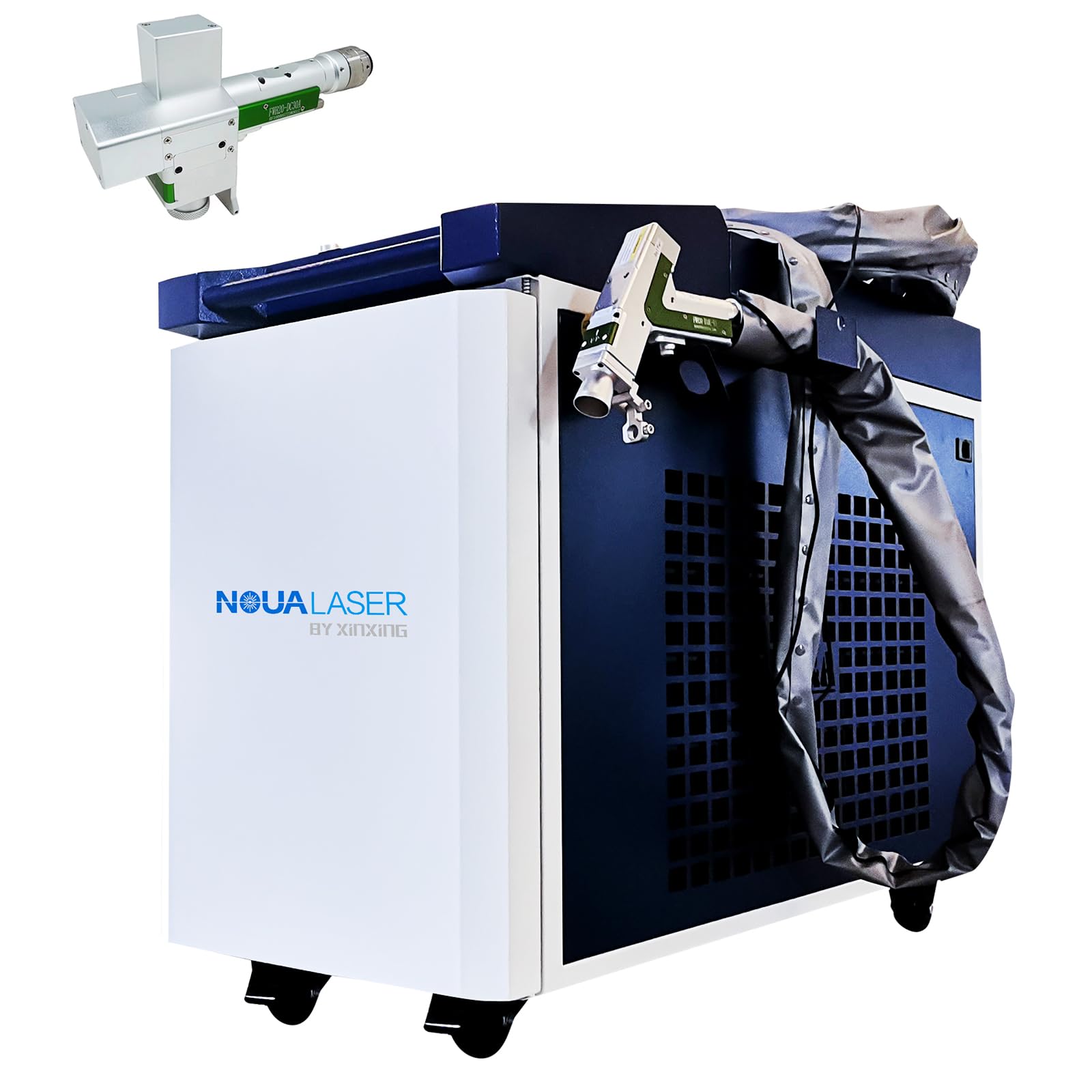 NOUALASER 2000W Laser Cleaning Machine Laser Rust Remover 300mm Cleaning Width 9 Cleaning Modes with Paint Oil Dirt Stains Coating Remover for Metals (1500W)